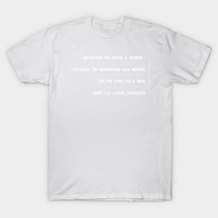 Reasons to Love a Nurse Text design T-Shirt